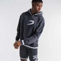 BOXRAW Men 36 By Teddy Atlas Hoodie - Charcoal Clothing