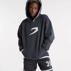 BOXRAW Women Clothing 36 By Teddy Atlas Hoodie - Charcoal