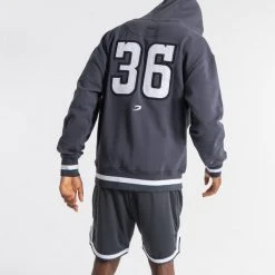 BOXRAW Men 36 By Teddy Atlas Hoodie - Charcoal Clothing