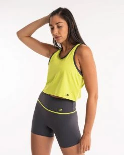 BOXRAW Women Valerie Cropped Tank - Lime