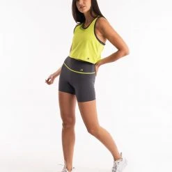 BOXRAW Women Valerie Cropped Tank - Lime