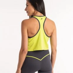 BOXRAW Women Valerie Cropped Tank - Lime
