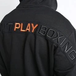 BOXRAW Men Boxing Essentials We Don't Play Boxing Unisex Hoodie - Black