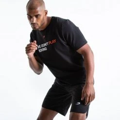 BOXRAW Men Clothing We Don't Play Boxing T-Shirt - Black