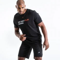 BOXRAW Men Clothing We Don't Play Boxing T-Shirt - Black