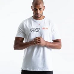BOXRAW Men Clothing We Don't Play Boxing T-Shirt - White