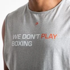 BOXRAW Men Clothing We Don't Play Boxing Muscle Tank - Grey