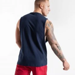 BOXRAW Men We Don't Play Boxing Muscle Tank - Navy Clothing 10 BOXRAW Men We Don't Play Boxing Muscle Tank - Navy Clothing