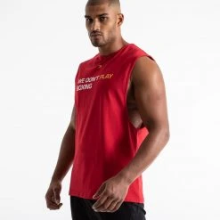 BOXRAW Men Clothing We Don't Play Boxing Muscle Tank - Red