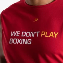 BOXRAW Men Clothing We Don't Play Boxing Muscle Tank - Red