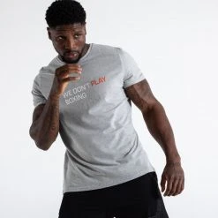 BOXRAW Men Clothing We Don't Play Boxing T-Shirt - Grey 9 BOXRAW Men Clothing We Don't Play Boxing T-Shirt - Grey