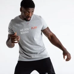 BOXRAW Men Clothing We Don't Play Boxing T-Shirt - Grey