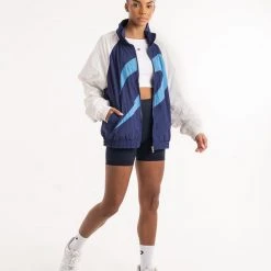 BOXRAW Women Best Sellers Walker Track Jacket - White/Navy 19 BOXRAW Women Best Sellers Walker Track Jacket - White/Navy