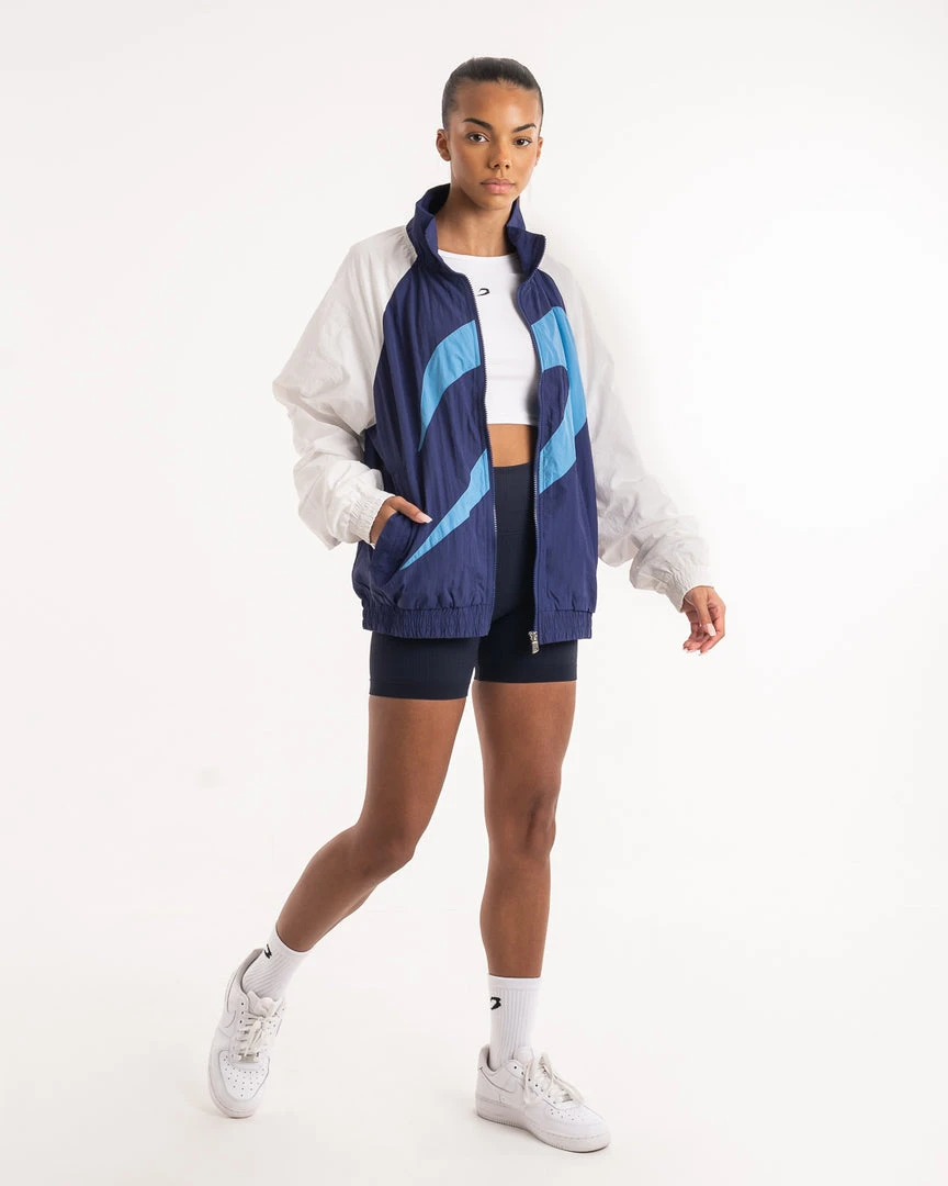 BOXRAW Women Best Sellers Walker Track Jacket - White/Navy 10 BOXRAW Women Best Sellers Walker Track Jacket - White/Navy