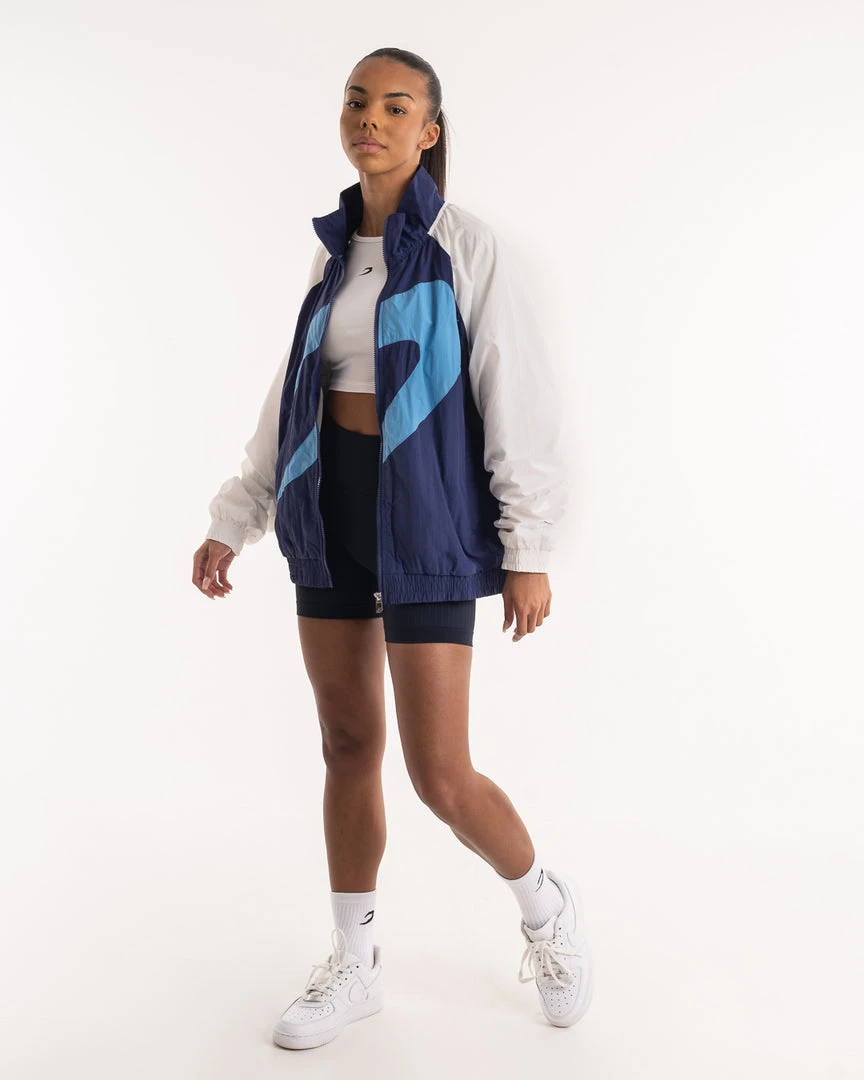 BOXRAW Women Best Sellers Walker Track Jacket - White/Navy 2 BOXRAW Women Best Sellers Walker Track Jacket - White/Navy