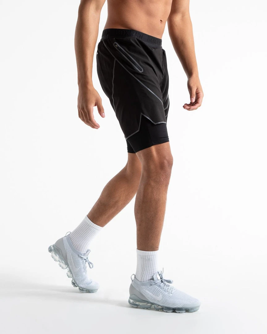 BOXRAW Men Best Sellers Wilde Shorts - Black 6 BOXRAW Men Best Sellers Wilde Shorts - Black