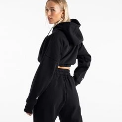 BOXRAW Women Johnson Cropped Hoodie - Black Clothing 12 BOXRAW Women Johnson Cropped Hoodie - Black Clothing