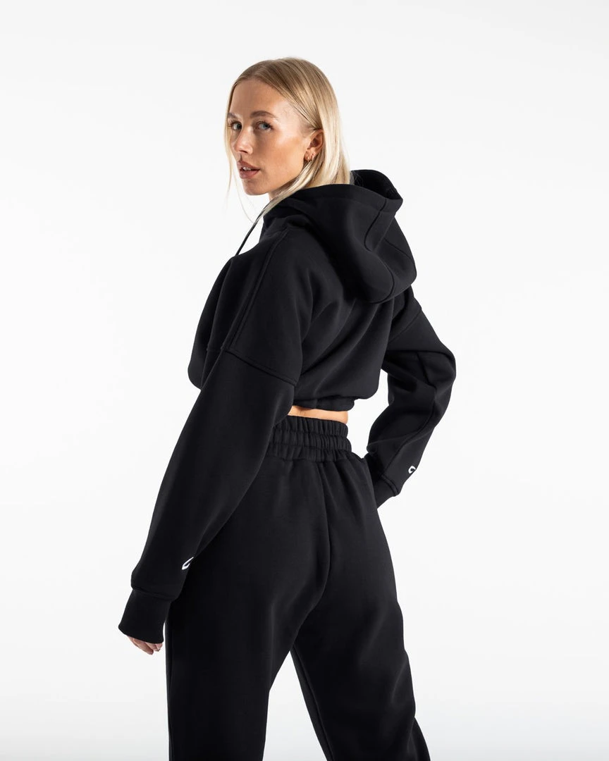 BOXRAW Women Johnson Cropped Hoodie - Black Clothing 5 BOXRAW Women Johnson Cropped Hoodie - Black Clothing