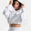 BOXRAW Women Johnson Cropped Hoodie - White Clothing