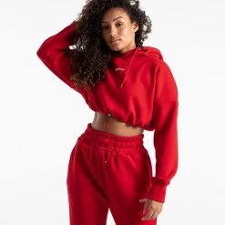 BOXRAW Women Johnson Cropped Hoodie - Red 15 BOXRAW Women Johnson Cropped Hoodie - Red