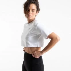 BOXRAW Women Cropped Strike T-Shirt - White