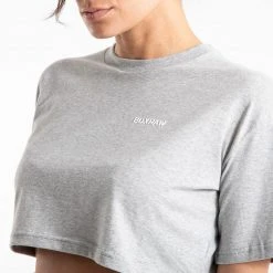 BOXRAW Women Cropped BOXRAW T-Shirt - Grey Clothing