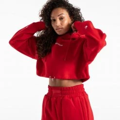 BOXRAW Women Johnson Cropped Hoodie - Red 10 BOXRAW Women Johnson Cropped Hoodie - Red