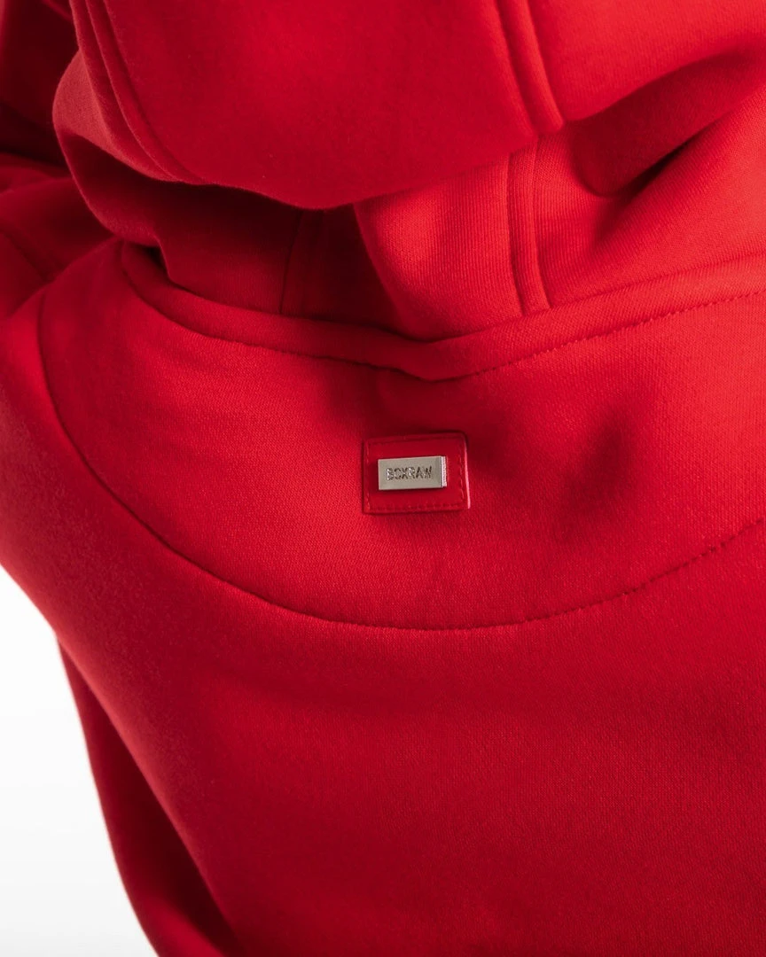 BOXRAW Women Johnson Cropped Hoodie - Red 7 BOXRAW Women Johnson Cropped Hoodie - Red