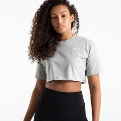 BOXRAW Women Cropped Strike T-Shirt - Grey Clothing