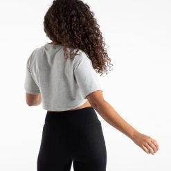 BOXRAW Women Cropped Strike T-Shirt - Grey Clothing