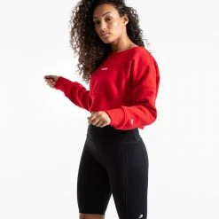 BOXRAW Women Johnson Cropped Sweatshirt - Red Clothing