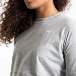 BOXRAW Women Cropped Strike T-Shirt - Grey Clothing