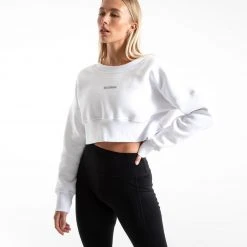 BOXRAW Women Johnson Cropped Sweatshirt - White Clothing