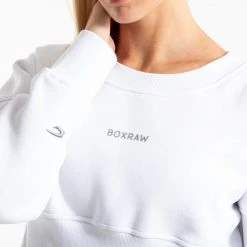 BOXRAW Women Johnson Cropped Sweatshirt - White Clothing