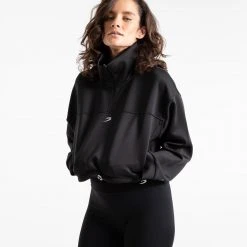 BOXRAW Women Clothing Del Valle 1/2 Zip Neoprene Top - Black