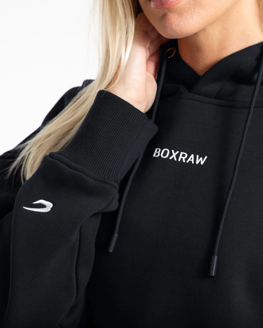 BOXRAW Women Johnson Cropped Hoodie - Black Clothing 7 BOXRAW Women Johnson Cropped Hoodie - Black Clothing