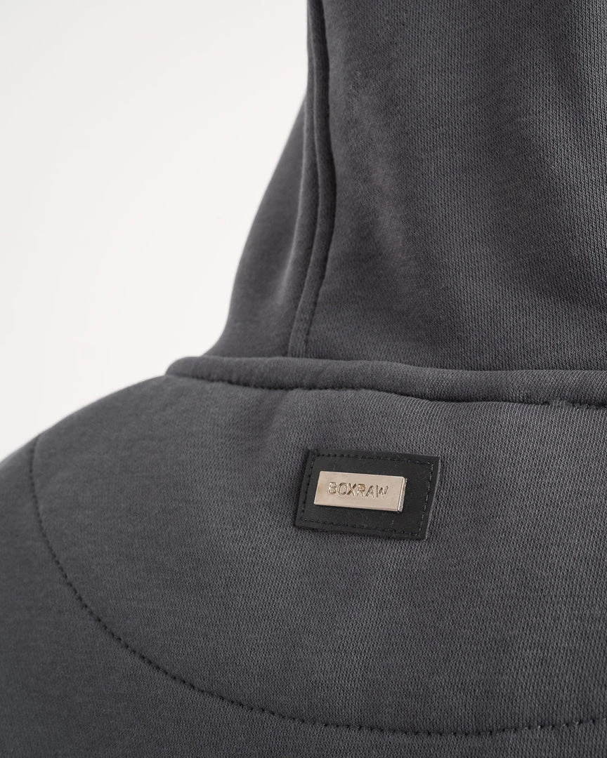 BOXRAW Women New Releases Johnson Cropped Hoodie - Charcoal 6 BOXRAW Women New Releases Johnson Cropped Hoodie - Charcoal