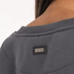 BOXRAW Women Johnson Cropped Sweatshirt - Charcoal New Releases