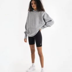 BOXRAW Women Oversized Strike Hoodie - Grey Clothing