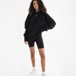 BOXRAW Women Oversized Strike Hoodie - Black