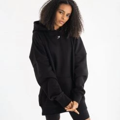 BOXRAW Women Oversized Strike Hoodie - Black
