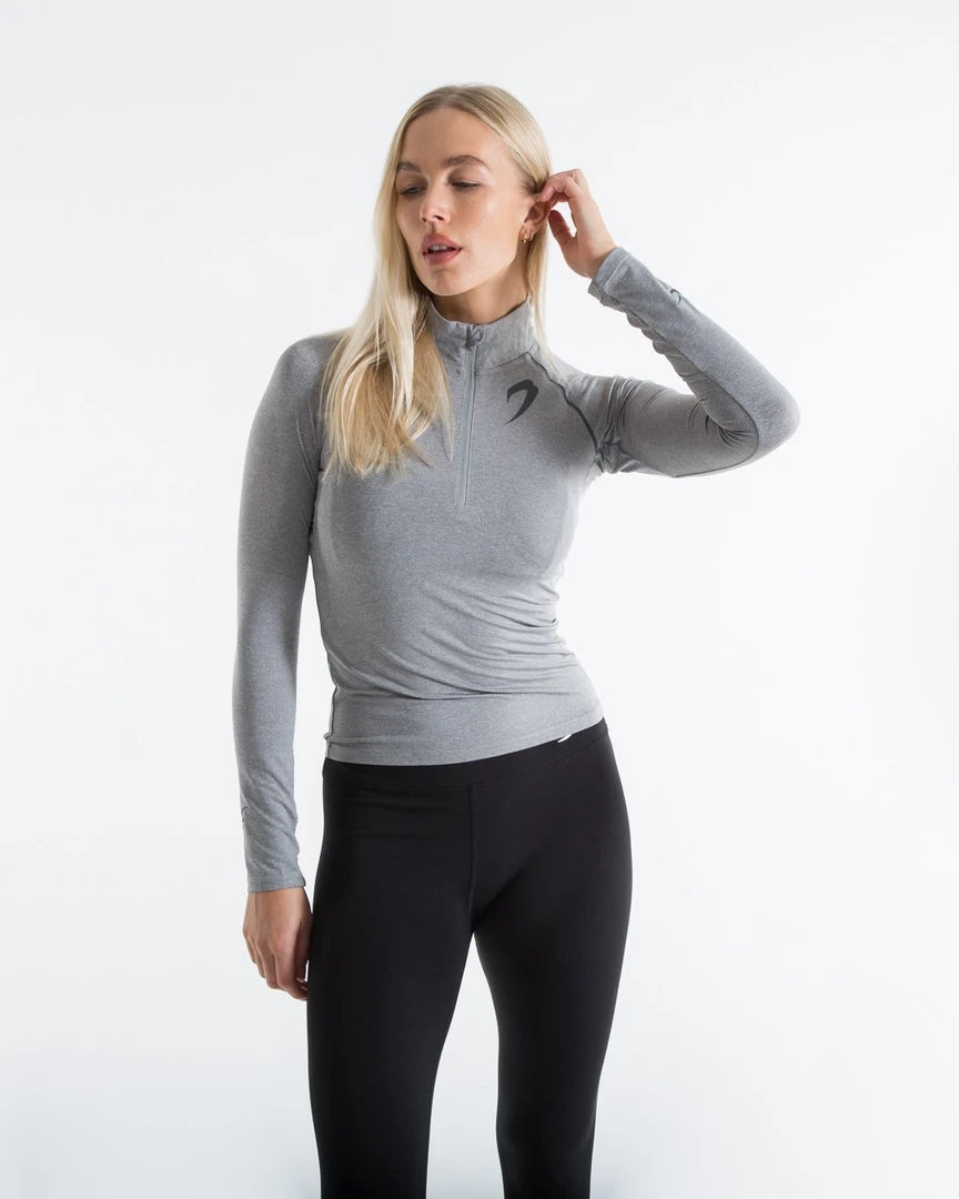 BOXRAW Women Clothing Perez 1/4 Zip Top - Grey 4 BOXRAW Women Clothing Perez 1/4 Zip Top - Grey