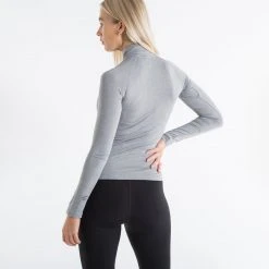 BOXRAW Women Clothing Perez 1/4 Zip Top - Grey 13 BOXRAW Women Clothing Perez 1/4 Zip Top - Grey