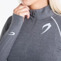 BOXRAW Women Perez 1/4 Zip Top - Charcoal 14 BOXRAW Women Perez 1/4 Zip Top - Charcoal