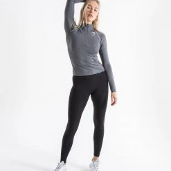 BOXRAW Women Perez 1/4 Zip Top - Charcoal