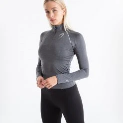 BOXRAW Women Perez 1/4 Zip Top - Charcoal 10 BOXRAW Women Perez 1/4 Zip Top - Charcoal