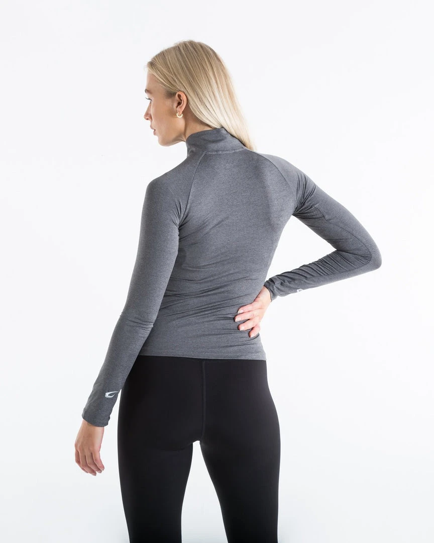 BOXRAW Women Perez 1/4 Zip Top - Charcoal 6 BOXRAW Women Perez 1/4 Zip Top - Charcoal