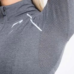 BOXRAW Women Perez 1/4 Zip Top - Charcoal 15 BOXRAW Women Perez 1/4 Zip Top - Charcoal