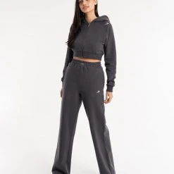 BOXRAW Women Winstone Wide Leg Bottoms - Charcoal