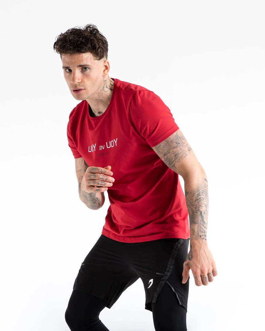 BOXRAW Men You Vs. You T-Shirt - Red 3 BOXRAW Men You Vs. You T-Shirt - Red